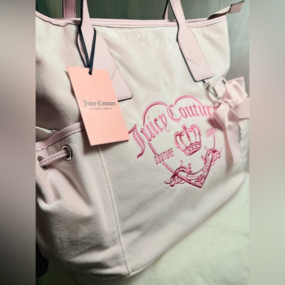 NEW Juicy Couture Pink Girlie Royalty Tote - Picture 2 of 8